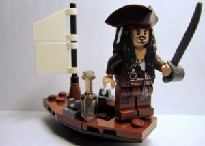 Jack Sparrow de Piratas del Caribe en Lego