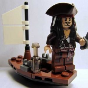Jack Sparrow de Piratas del Caribe en Lego
