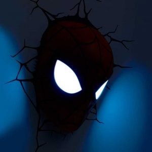 lámpara pared spiderman