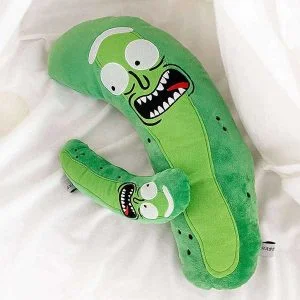 almohada de 53cm con diseño de pickle rick
