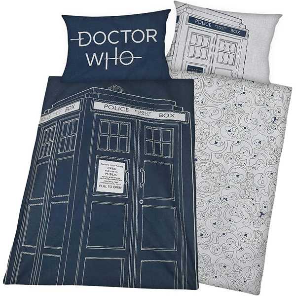 juego de cama reversible doctor who funda edredon y almohada doctor who