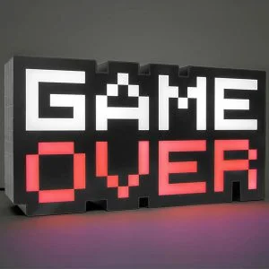 lampara retro game over sonido y colores