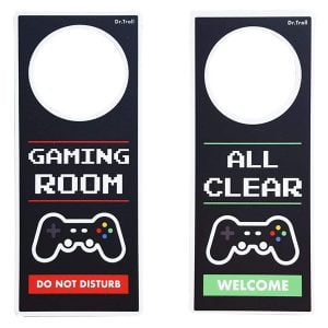 aviso para colgar en puerta para gamers do not disturb