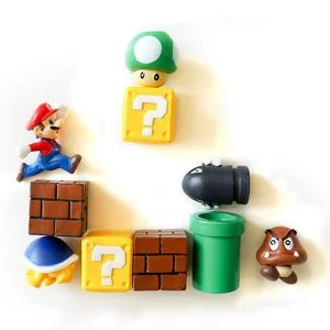 10 imanes con relieve de super mario bros