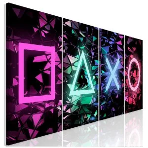 lienzo decorativo simbolos playstation