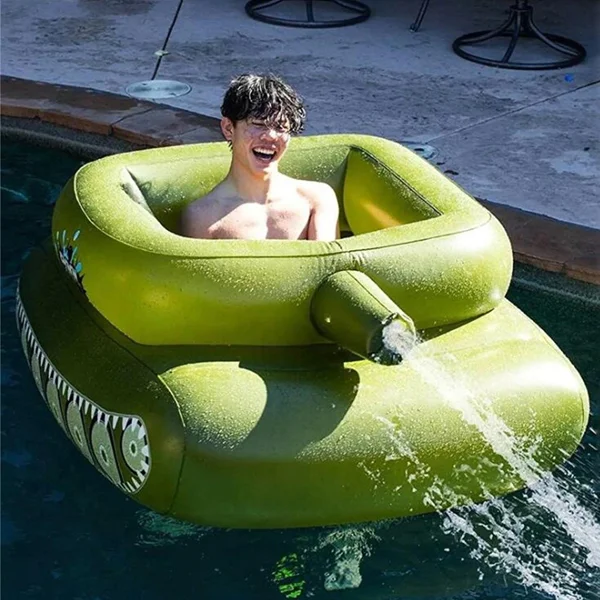tanque con cañon de agua para piscina
