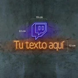 luz neon personalizada logo twitch usuario