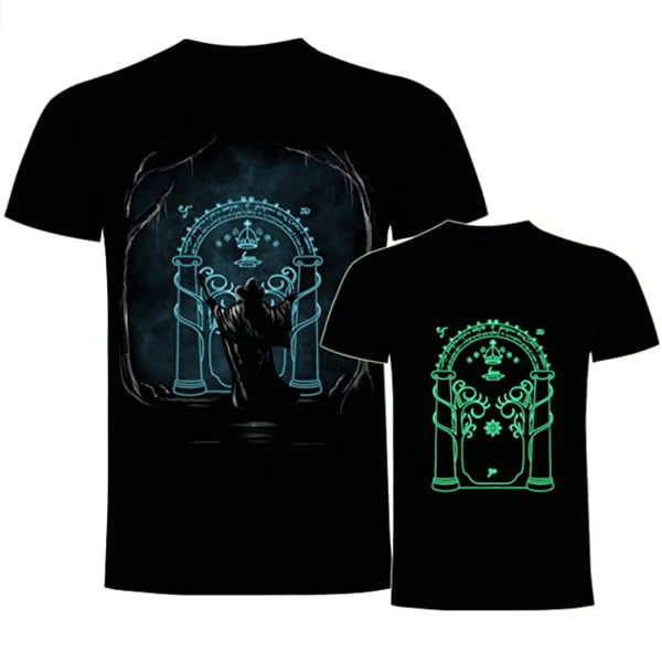 camiseta entrada minas de moria camiseta gandalf moria brilla en la oscuridad