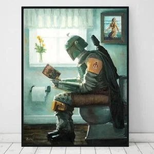 boba fett star wars cagando