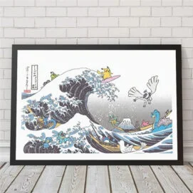 cuadro kanagawa pokemon