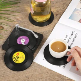 posavasos retro tocadiscos